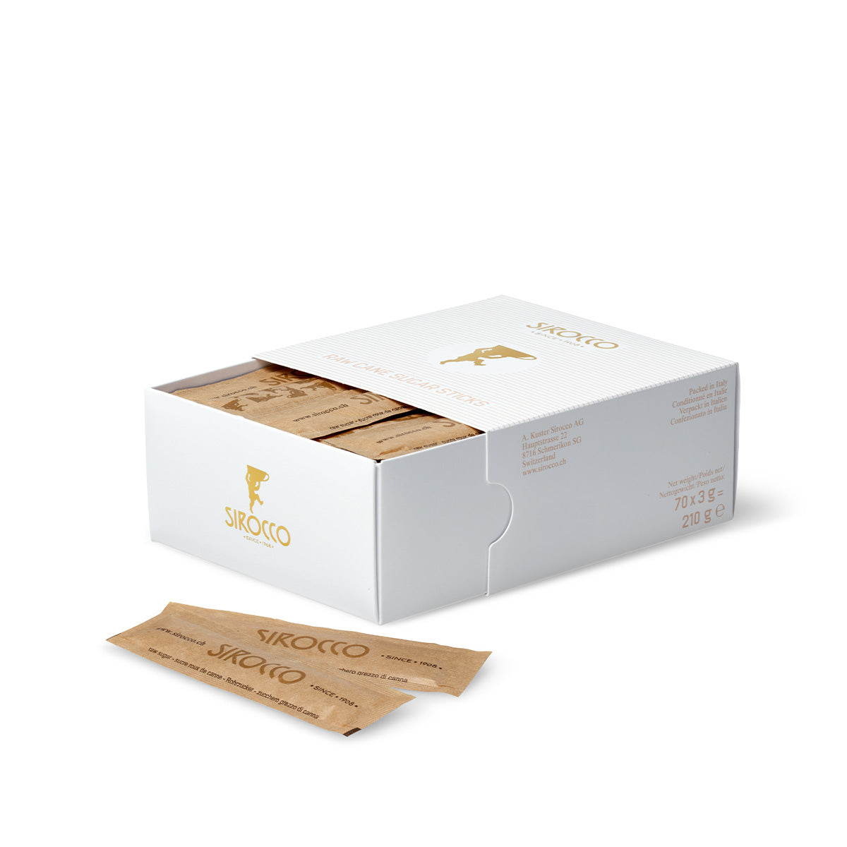 Raw cane sugar sticks