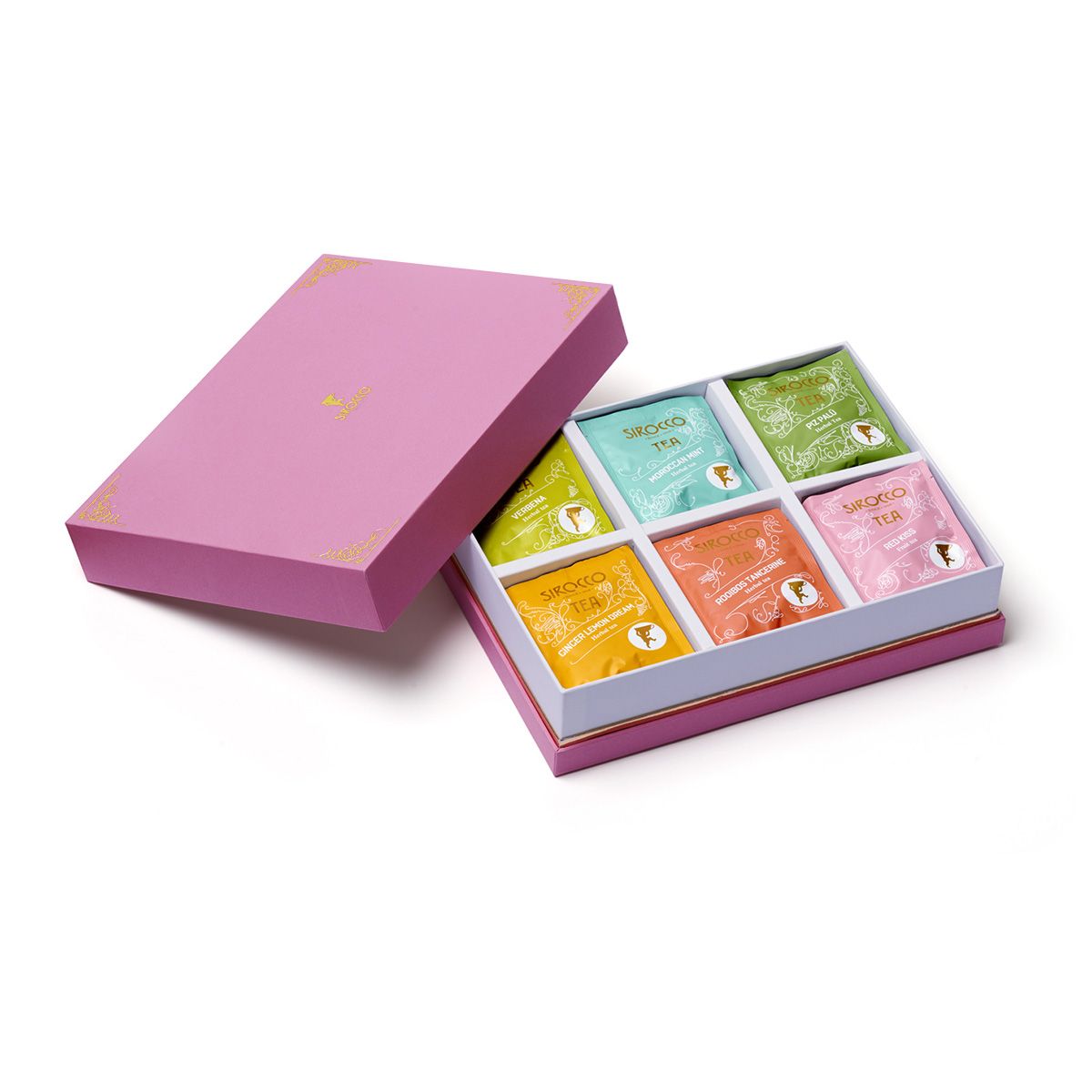 Gift box «Herbal and fruit infusions» pink