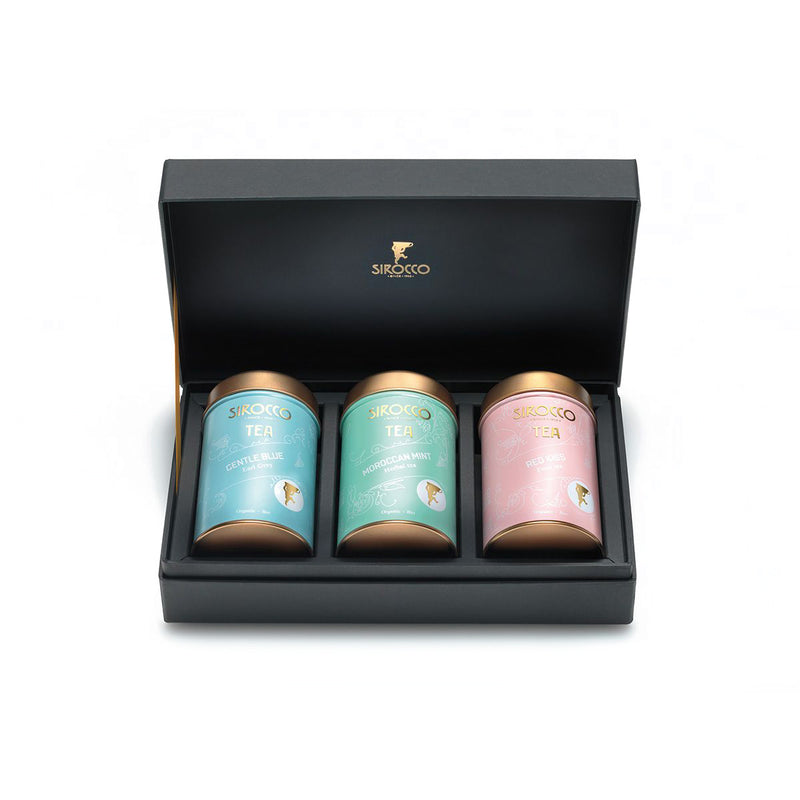 Gift set with 3 tea tins